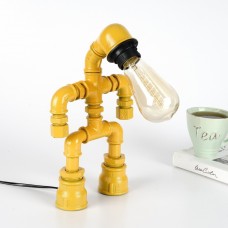 Veioza Pipe 2 , Veioza instalatorului vopsita galben Veioza Pipe 2 , Veioza instalatorului vopsita galben