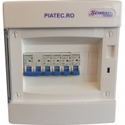 Tablou electric cu 4 circuite si o siguranta generala de 32A, Schrack Tablou electric cu 4 circuite si o siguranta generala de 32A, Schrack