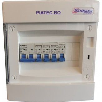 Tablou electric cu 4 circuite si o siguranta generala de 32A, Schrack