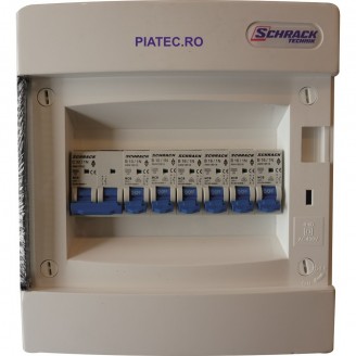 Tablou electric, complet echipat cu 6 circuite si o siguranta generala de 32A , Schrack Tablou electric, complet echipat cu 6 circuite si o siguranta generala de 32A , Schrack