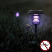 Lampă solară cu LED-uri împotriva țânțarilor, LED UV violet și alb, cu încărcare solară Lampă solară cu LED-uri împotriva țânțarilor, LED UV violet și alb, cu încărcare solară