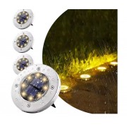 Lumină solară de marcare a traseului cu 8 LED alb cald Lumină solară de marcare a traseului cu 8 LED alb cald