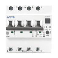 Intrerupator Diferential -  RCBO, JEL4A, 6kA, Tip A - Curba C, 3P+N, 25A, 300mA - Elmark, 40485A