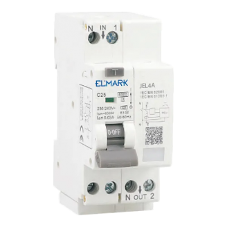 Intreruptor automat detectie arc electric - AFDD, RCBO, JEL8, 6KA, 1P+N, 32A, 30mA, Tip A, Curba C - Elmark, 40875