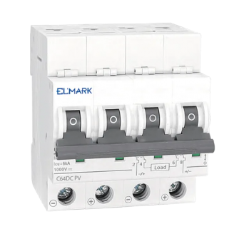 Siguranta electrica automata DC64 25A 4P 6KA 1000V curect continuu Curba C pentru sisteme fotovotaice
