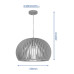 Pendul, Model Bomboo, Lemn, 1 X E27, 230V, IP20, Abajur, Lemn, Elmark, 955BAMBOO1 - imaginea produsului 955BAMBOO1 din categoria Pendule