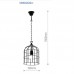 Pendul, Model Cage, Negru, 1 X E27, 230V, IP20, Abajur, Metal, Elmark, 955CAGE1/BL Pendul, Model Cage, Negru, 1 X E27, 230V, IP20, Abajur, Metal, Elmark, 955CAGE1/BL