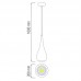 Pendul, Model Avensis-20, Alb, 20W, 1600 lm, Lumina Rece, 6000K, 230V, Abajur, Aluminiu, IP20, Horoz, PNDLMP-0875020011-
