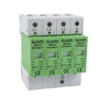 Descarcator catodic TIP C10/3P+N LA10kA 64402 Elmark Descarcator catodic TIP C10/3P+N LA10kA 64402 Elmark