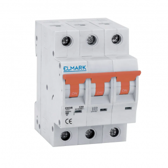 Intrerupator automat C63R 25A 3P 6kA Curba C Elmark 41325R