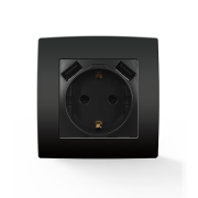 Priză Schuko cu șuruburi și 2 USB City antracit Elmark 193062 Priză Schuko cu șuruburi și 2 USB City antracit Elmark 193062