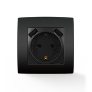 Priză Schuko cu șuruburi și 2 USB City antracit Elmark 193062