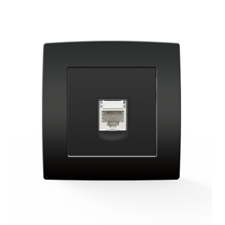 Priza telefon standard internationala RJ11 borne cu insurubare 1 modul antracit Elmark City 193261 Priza telefon standard internationala RJ11 borne cu insurubare 1 modul antracit Elmark City 193261