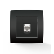 Priza RJ45 Elmark City categoria 6 UTP 1 modul antracit 193281
