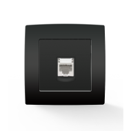 Priza RJ45 Elmark City categoria 6 UTP 1 modul antracit 193281