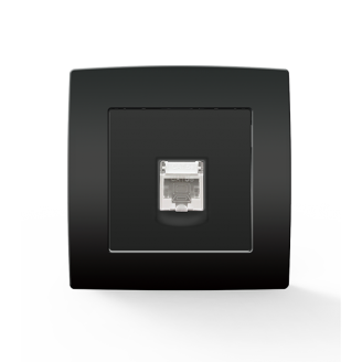 Priza RJ45 Elmark City categoria 6 UTP 1 modul antracit 193281 Priza RJ45 Elmark City categoria 6 UTP 1 modul antracit 193281