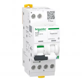Acti9 Active AFDD, Intreruptor automat, detectie arc electric, cu Powertag, iC40N, 1P+N, curba B, 16A, 6kA, Active ARC MCB, Schneider, A9TPDD616 Acti9 Active AFDD, Intreruptor automat, detectie arc electric, cu Powertag, iC40N, 1P+N, curba B, 16A, 6kA, Active ARC MCB, Schneider, A9TPDD616