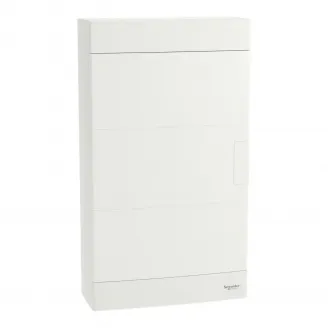 Easy9EU, Cofret cu montaj aparent, 3x12 Module, usa alba, cu 2 blocuri terminale EZ9EUD312