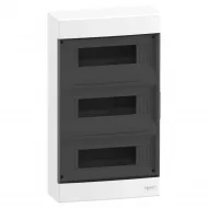Easy9EU, Cofret cu montaj aparent, 3x12 Module, usa fumurie, cu 2 blocuri terminale EZ9EUC312 Easy9EU, Cofret cu montaj aparent, 3x12 Module, usa fumurie, cu 2 blocuri terminale EZ9EUC312