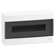 Easy9EU, Cofret cu montaj aparent, 1x18 Module, usa fumurie, cu 2 blocuri terminale EZ9EUC118 Easy9EU, Cofret cu montaj aparent, 1x18 Module, usa fumurie, cu 2 blocuri terminale EZ9EUC118