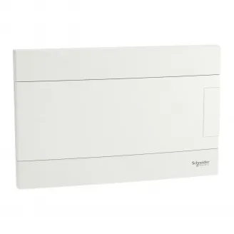 Easy9EU, Cofret cu montaj incastrat, 1x12 Module, usa alba, cu 2 blocuri terminale EZ9EUB112
