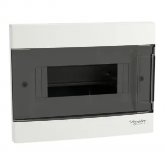 Easy9EU, Cofret cu montaj incastrat, 1x8 Module, usa fumurie, cu 2 blocuri terminale EZ9EUA108 Easy9EU, Cofret cu montaj incastrat, 1x8 Module, usa fumurie, cu 2 blocuri terminale EZ9EUA108