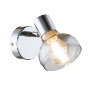 Aplica, de, perete, Addy, 1, X, E14, 230V, Crom, Metal-Sticla, IP20, Elmark, 955ADDY1W/CH