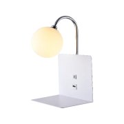 Aplica, de, perete, Betty, 1, X, G9, 230V, Alb, Metal-Sticla, IP20, Elmark, 955BETTY1W/WH