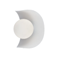 Aplica, de, perete, Brenda, 1, X, G9, 230V, Alb/Negru, Metal-Sticla, IP20, Elmark, 955BRENDA1/WH
