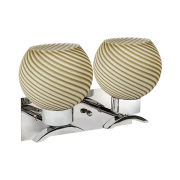 Aplica, de, perete, Elso, 2, X, E27, 230V, Maro, Metal-Sticla, IP20, Elmark, 954092BR