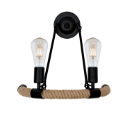 Aplica, de, perete, Rope, 2, X, E27, 230V, Negru, Metal-Metal, IP20, Elmark, 955ROPE2W Aplica, de, perete, Rope, 2, X, E27, 230V, Negru, Metal-Metal, IP20, Elmark, 955ROPE2W