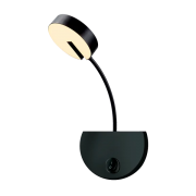 Aplica, de, perete, Senso, LED, integrat, 8.5W, 588, lm, 230V, Lumina, calda, 3000K, Negru, Metal-Policarbonat, IP40, Elmark, 955SENSO1W