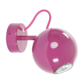 Aplica, de, perete, Tiny, 1, X, GU10, 230V, Roz, Metal-Metal, IP20, Elmark, 955TINY1/P