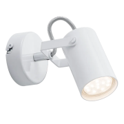 Aplica, de, perete, Izzy, 1, X, GU10, 230V, Alb, Metal-Metal, IP20, Elmark, 955IZZY1/WH