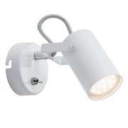 Aplica, de, perete, Izzy, 1, X, GU10, 230V, Alb, Metal-Metal, IP20, Elmark, 955IZZY1W/WH