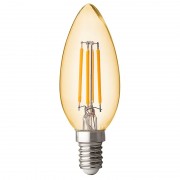 Bec, LED, Filament, CON, 4W, Lumina, calda, 2500K, E14, 230V, Dimabil, Ultralux, LFC41425D Bec, LED, Filament, CON, 4W, Lumina, calda, 2500K, E14, 230V, Dimabil, Ultralux, LFC41425D