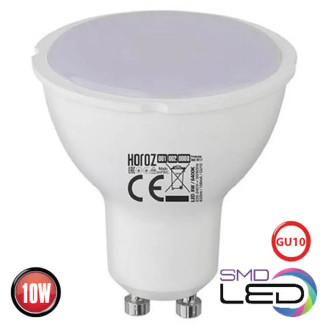 Bec, LED, Plus-10, 10W, Lumina, rece, 6400K, GU10, 175-250V, Horoz, 0LED-001-002-0010-010 Bec, LED, Plus-10, 10W, Lumina, rece, 6400K, GU10, 175-250V, Horoz, 0LED-001-002-0010-010