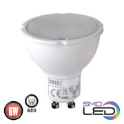Bec, LED, Plus-6, 6W, Lumina, calda, 3000K, GU10, 175-250V, Horoz, 0LED-001-002-0006-021 Bec, LED, Plus-6, 6W, Lumina, calda, 3000K, GU10, 175-250V, Horoz, 0LED-001-002-0006-021