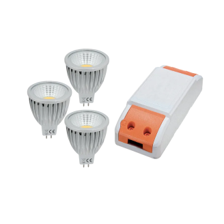 Bec, LED, Set, 3, becuri, 5W, +, driver, 3X5W, Lumina, neutra, 4000-4300K, MR16, 230V, Elmark, 99SET3LED572 Bec, LED, Set, 3, becuri, 5W, +, driver, 3X5W, Lumina, neutra, 4000-4300K, MR16, 230V, Elmark, 99SET3LED572