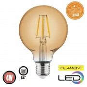 Bec, LED, Vintage, Globe-6, 6W, Lumina Calda, 2200K, E27, 230V, D125, Horoz, 0LED-001-030-0006-010 Bec, LED, Vintage, Globe-6, 6W, Lumina Calda, 2200K, E27, 230V, D125, Horoz, 0LED-001-030-0006-010