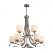 Candelabru, LED, Erin, Nichel Satinat, 9 X E27, 230V, Elmark, 955ERIN9