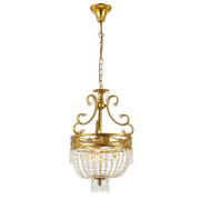 Candelabru, LED, Frederick, Arama / Cristal, 3 X E14, 230V, Elmark, 955FREDERICK3