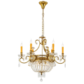 Candelabru, LED, George, Arama / Cristal, 9 X E14, 230V, Elmark, 955GEORGE9