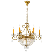 Candelabru, LED, George, Arama / Cristal, 9 X E14, 230V, Elmark, 955GEORGE9 Candelabru, LED, George, Arama / Cristal, 9 X E14, 230V, Elmark, 955GEORGE9