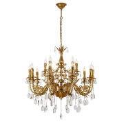 Candelabru, LED, Herald, Arama / Cristal, 15 X E14, 230V, Elmark, 955HERALD15 Candelabru, LED, Herald, Arama / Cristal, 15 X E14, 230V, Elmark, 955HERALD15