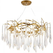 Candelabru, LED, Karol, Auriu / Cristal, 10 X G9, 230V, Elmark, 955KAROL10