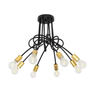 Candelabru, LED, Mya, Negru / Auriu, 8 X E27, 230V, Elmark, 955MYA8