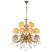 Candelabru, LED, Ralph, Arama / Cristal, 14 X E14, 230V, Elmark, 955RALPH15