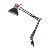 Lampa, de, birou, Luke, 1, X, E27, 230V, Negru, IP20, Elmark, 955LUKE1T/BK