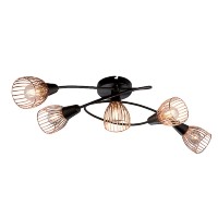 Lustra, LED, Ambix, Negru/Cupru, 5 X E14, 230V, Elmark, 955AMBIX5